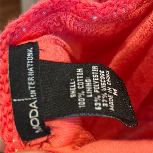 Moda International Crochet Halter Dress - Pink sz med - Picture 6 of 6